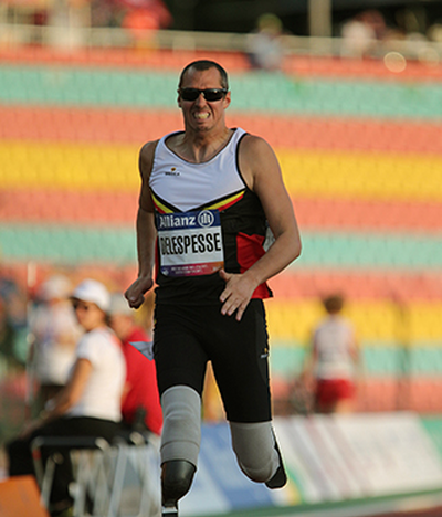 David Delespesse in actie