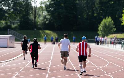 Sprintnummer tijdens G-recrea