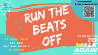 Banner van Run the beats off, een evenement ten voordele van To Walk Again
