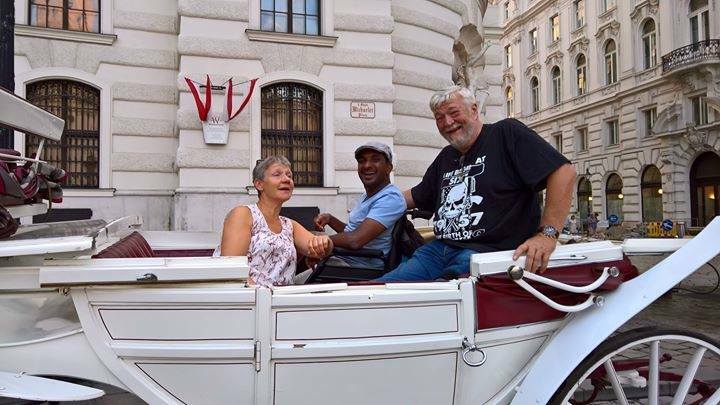 Francis bezocht Wenen in 2017 met zijn PAB Hilde en haar man Paul.
